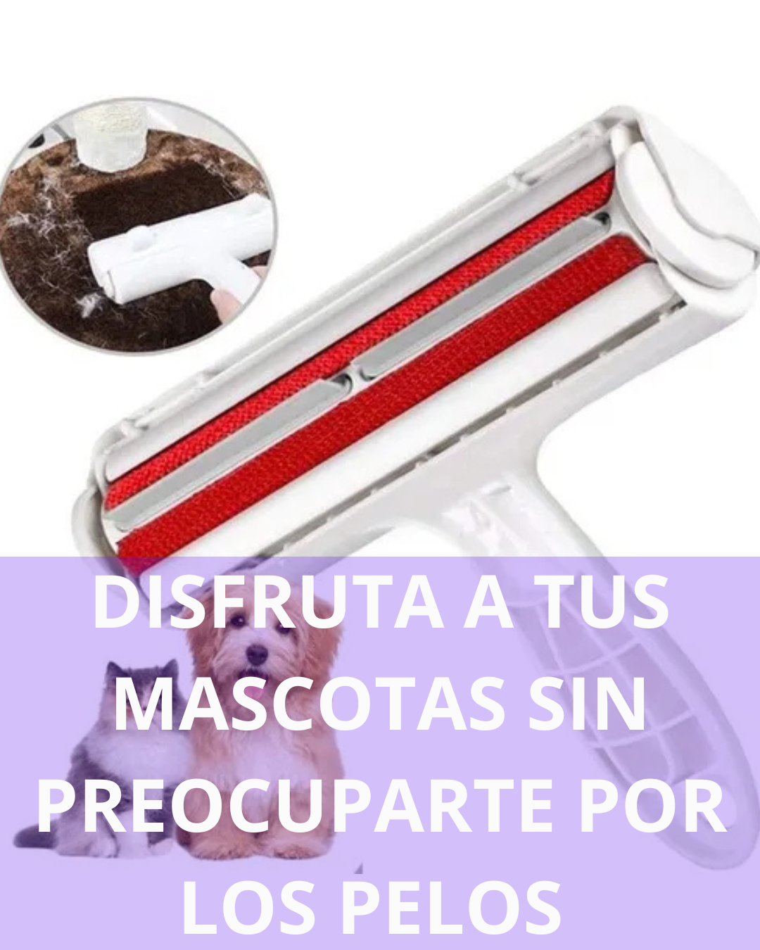 Cepillo Limpiador de Pelo Doble Cara